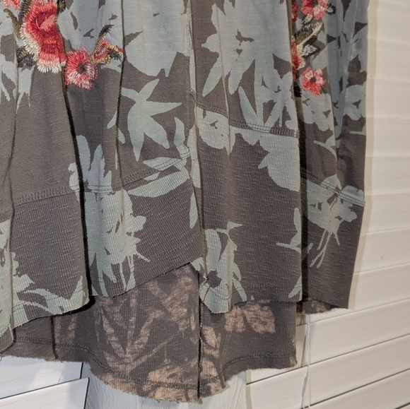 Sundance floral embroidery green shirt womens size XL soft 100% cotton comfy - Picture 3 of 11